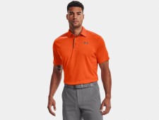 Orange under armour polo new arrivals